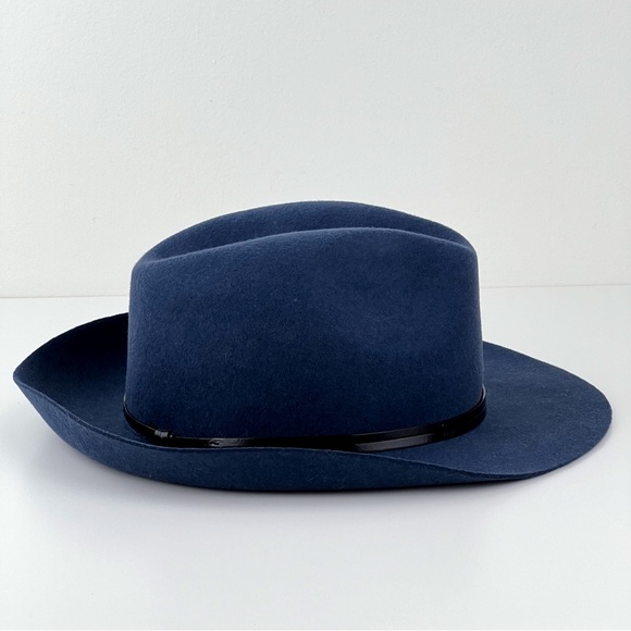 New Travaux en Cours Felt Hat with Leather Strop in Skyline - Picture 8 of 14